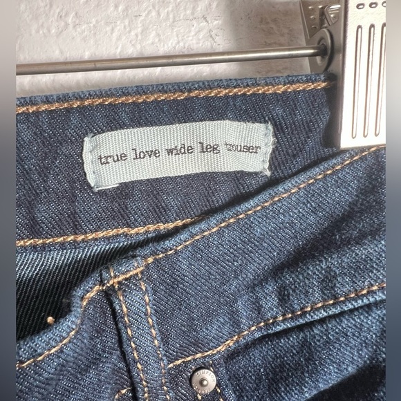 NWOT Jessica Simpson True Love Wide Leg Trouser Jeans Dark Wash - Picture 2 of 5